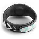 Light Teal & Purple Sharp Black Chevron - Decal Skin Wrap Kit for the Disney Magic Band