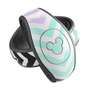 Light Teal & Purple Sharp Black Chevron - Decal Skin Wrap Kit for the Disney Magic Band
