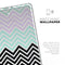 Light Teal & Purple Sharp Black Chevron - Full Body Skin Decal for the Apple iPad Pro 12.9", 11", 10.5", 9.7", Air or Mini (All Models Available)