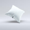 Light Teal Blue & White Floral Sprout Ink-Fuzed Decorative Throw Pillow