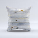 Light Tinted Wooden Planks ink-Fuzed Decorative Throw Pillow