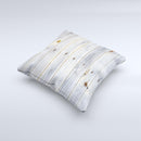 Light Tinted Wooden Planks ink-Fuzed Decorative Throw Pillow