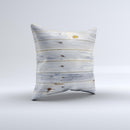 Light Tinted Wooden Planks ink-Fuzed Decorative Throw Pillow