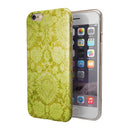Lime Green Cauliflower Damask Pattern iPhone 6/6s or 6/6s Plus 2-Piece Hybrid INK-Fuzed Case