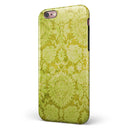 Lime Green Cauliflower Damask Pattern iPhone 6/6s or 6/6s Plus 2-Piece Hybrid INK-Fuzed Case