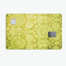Lime Green Cauliflower Damask Pattern - Premium Protective Decal Skin-Kit for the Apple Credit Card