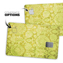 Lime Green Cauliflower Damask Pattern - Premium Protective Decal Skin-Kit for the Apple Credit Card