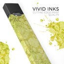 Lime Green Cauliflower Damask Pattern - Premium Decal Protective Skin-Wrap Sticker compatible with the Juul Labs vaping device