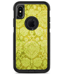 Lime Green Cauliflower Damask Pattern - iPhone X OtterBox Case & Skin Kits