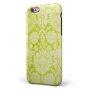 Lime Green Floral Rococo Pattern iPhone 6/6s or 6/6s Plus 2-Piece Hybrid INK-Fuzed Case