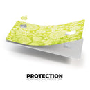 Lime Green Floral Rococo Pattern - Premium Protective Decal Skin-Kit for the Apple Credit Card
