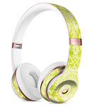 Lime Green Floral Rococo Pattern Full-Body Skin Kit for the Beats by Dre Solo 3 Wireless Headphones