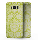 Lime Green Floral Rococo Pattern - Samsung Galaxy S8 Full-Body Skin Kit