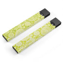 Lime Green Floral Rococo Pattern - Premium Decal Protective Skin-Wrap Sticker compatible with the Juul Labs vaping device