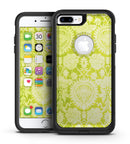 Lime Green Floral Rococo Pattern - iPhone 7 or 7 Plus Commuter Case Skin Kit