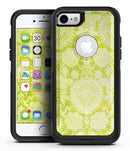 Lime Green Floral Rococo Pattern - iPhone 7 or 8 OtterBox Case & Skin Kits