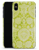 Lime Green Floral Rococo Pattern - iPhone X Clipit Case