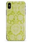 Lime Green Floral Rococo Pattern - iPhone X Clipit Case