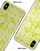 Lime Green Floral Rococo Pattern - iPhone X Clipit Case