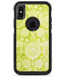 Lime Green Floral Rococo Pattern - iPhone X OtterBox Case & Skin Kits