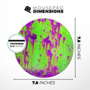 Lime Green Metal with Hot Purple Rust// WaterProof Rubber Foam Backed Anti-Slip Mouse Pad for Home Work Office or Gaming Computer Desk