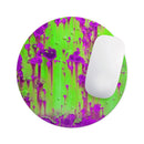 Lime Green Metal with Hot Purple Rust// WaterProof Rubber Foam Backed Anti-Slip Mouse Pad for Home Work Office or Gaming Computer Desk