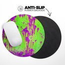 Lime Green Metal with Hot Purple Rust// WaterProof Rubber Foam Backed Anti-Slip Mouse Pad for Home Work Office or Gaming Computer Desk