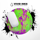 Lime Green Metal with Hot Purple Rust// WaterProof Rubber Foam Backed Anti-Slip Mouse Pad for Home Work Office or Gaming Computer Desk