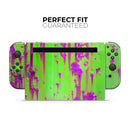 Lime Green Metal with Hot Purple Rust // Skin Decal Wrap Kit for Nintendo Switch Console & Dock, Joy-Cons, Pro Controller, Lite, 3DS XL, 2DS XL, DSi, or Wii - Vinyl Skin Wrap for Nintendo Switch 2, OLED, Lite, Pro Controller, Wii & Classic Handhelds