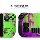 Lime Green Metal with Hot Purple Rust // Full Body Skin Decal Wrap Kit for the Steam Deck handheld gaming computer