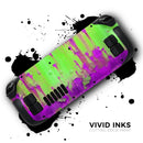 Lime Green Metal with Hot Purple Rust // Full Body Skin Decal Wrap Kit for the Steam Deck handheld gaming computer