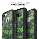 Lime Green and Gray Digital Camouflage - Skin Kit for the iPhone OtterBox Cases