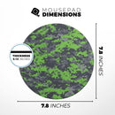 Lime Green and Gray Digital Camouflage// WaterProof Rubber Foam Backed Anti-Slip Mouse Pad for Home Work Office or Gaming Computer Desk