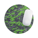 Lime Green and Gray Digital Camouflage// WaterProof Rubber Foam Backed Anti-Slip Mouse Pad for Home Work Office or Gaming Computer Desk