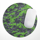 Lime Green and Gray Digital Camouflage// WaterProof Rubber Foam Backed Anti-Slip Mouse Pad for Home Work Office or Gaming Computer Desk