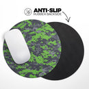 Lime Green and Gray Digital Camouflage// WaterProof Rubber Foam Backed Anti-Slip Mouse Pad for Home Work Office or Gaming Computer Desk