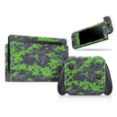 Lime Green and Gray Digital Camouflage // Skin Decal Wrap Kit for Nintendo Switch Console & Dock, Joy-Cons, Pro Controller, Lite, 3DS XL, 2DS XL, DSi, or Wii - Vinyl Skin Wrap for Nintendo Switch 2, OLED, Lite, Pro Controller, Wii & Classic Handhelds