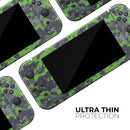 Lime Green and Gray Digital Camouflage // Skin Decal Wrap Kit for Nintendo Switch Console & Dock, Joy-Cons, Pro Controller, Lite, 3DS XL, 2DS XL, DSi, or Wii - Vinyl Skin Wrap for Nintendo Switch 2, OLED, Lite, Pro Controller, Wii & Classic Handhelds