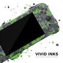Lime Green and Gray Digital Camouflage // Skin Decal Wrap Kit for Nintendo Switch Console & Dock, Joy-Cons, Pro Controller, Lite, 3DS XL, 2DS XL, DSi, or Wii - Vinyl Skin Wrap for Nintendo Switch 2, OLED, Lite, Pro Controller, Wii & Classic Handhelds