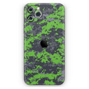 Lime Green and Gray Digital Camouflage - Vinyl Skin Wrap for iPhone 17 Pro Max, 17 Pro, 17 Air, 17, 16 & All Models — Soft Matte or Ultra Gloss