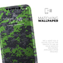 Lime Green and Gray Digital Camouflage - Vinyl Skin Wrap for iPhone 17 Pro Max, 17 Pro, 17 Air, 17, 16 & All Models — Soft Matte or Ultra Gloss