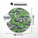 Lime Green and White Digital Camouflage// WaterProof Rubber Foam Backed Anti-Slip Mouse Pad for Home Work Office or Gaming Computer Desk
