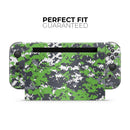 Lime Green and White Digital Camouflage // Skin Decal Wrap Kit for Nintendo Switch Console & Dock, Joy-Cons, Pro Controller, Lite, 3DS XL, 2DS XL, DSi, or Wii - Vinyl Skin Wrap for Nintendo Switch 2, OLED, Lite, Pro Controller, Wii & Classic Handhelds
