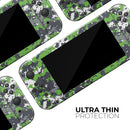 Lime Green and White Digital Camouflage // Skin Decal Wrap Kit for Nintendo Switch Console & Dock, Joy-Cons, Pro Controller, Lite, 3DS XL, 2DS XL, DSi, or Wii - Vinyl Skin Wrap for Nintendo Switch 2, OLED, Lite, Pro Controller, Wii & Classic Handhelds