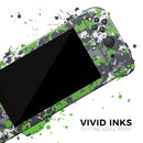 Lime Green and White Digital Camouflage // Skin Decal Wrap Kit for Nintendo Switch Console & Dock, Joy-Cons, Pro Controller, Lite, 3DS XL, 2DS XL, DSi, or Wii - Vinyl Skin Wrap for Nintendo Switch 2, OLED, Lite, Pro Controller, Wii & Classic Handhelds