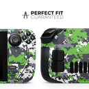 Lime Green and White Digital Camouflage // Vinyl Skin Wrap for Steam Deck OLED & Steam Deck (LCD) — Soft Matte or Ultra Gloss