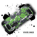 Lime Green and White Digital Camouflage // Vinyl Skin Wrap for Steam Deck OLED & Steam Deck (LCD) — Soft Matte or Ultra Gloss