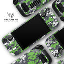 Lime Green and White Digital Camouflage // Vinyl Skin Wrap for Steam Deck OLED & Steam Deck (LCD) — Soft Matte or Ultra Gloss