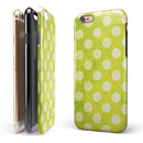 Lime Green and White Polkadots iPhone 6/6s or 6/6s Plus 2-Piece Hybrid INK-Fuzed Case