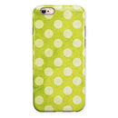 Lime Green and White Polkadots iPhone 6/6s or 6/6s Plus 2-Piece Hybrid INK-Fuzed Case